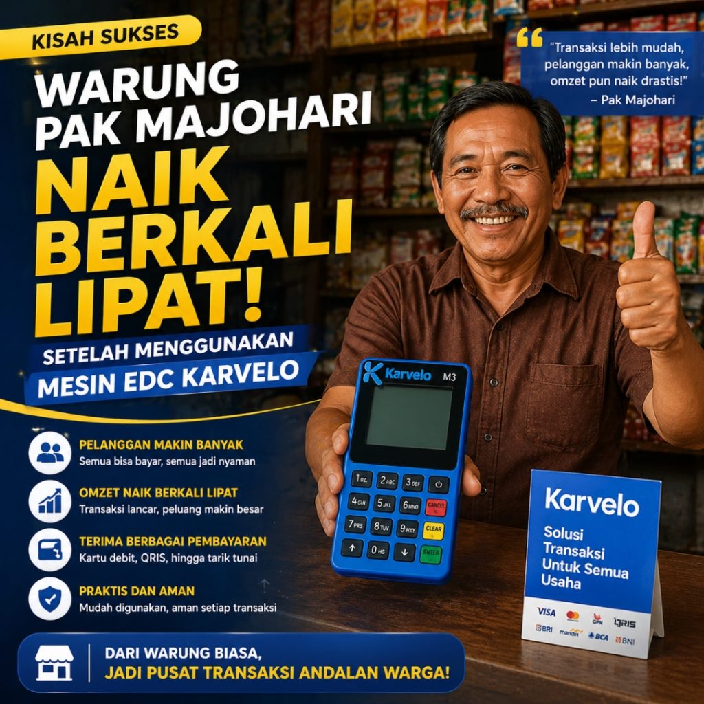 Warung Pak Majohari Naik Berkali Lipat Berkat EDC Karvelo 8 edc karvelo