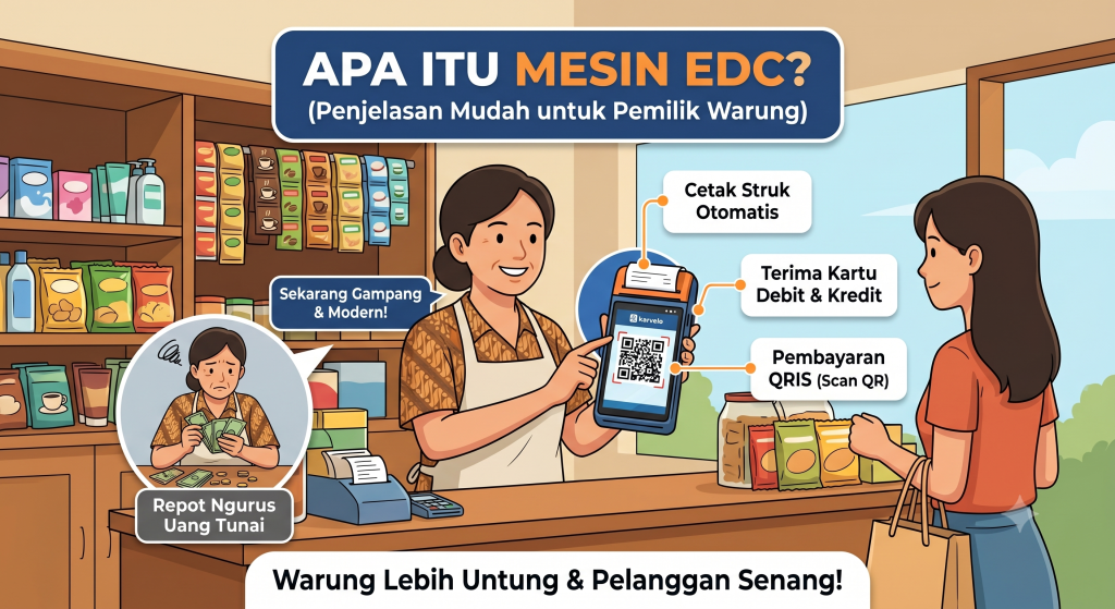 Apa Itu Mesin EDC? Penjelasan Paling Mudah untuk Pemilik Warung Pemula 2 Gemini Generated Image y0312hy0312hy031 1024x559 1